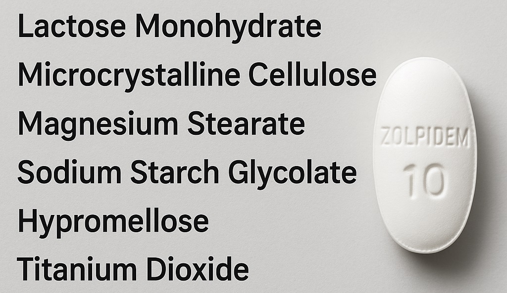 Ingredients of zolpidem tablet