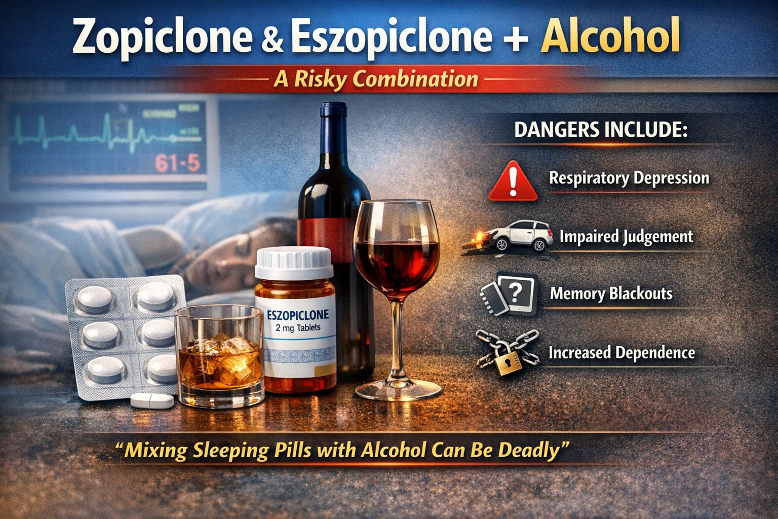 Eszopiclone with Alcohol